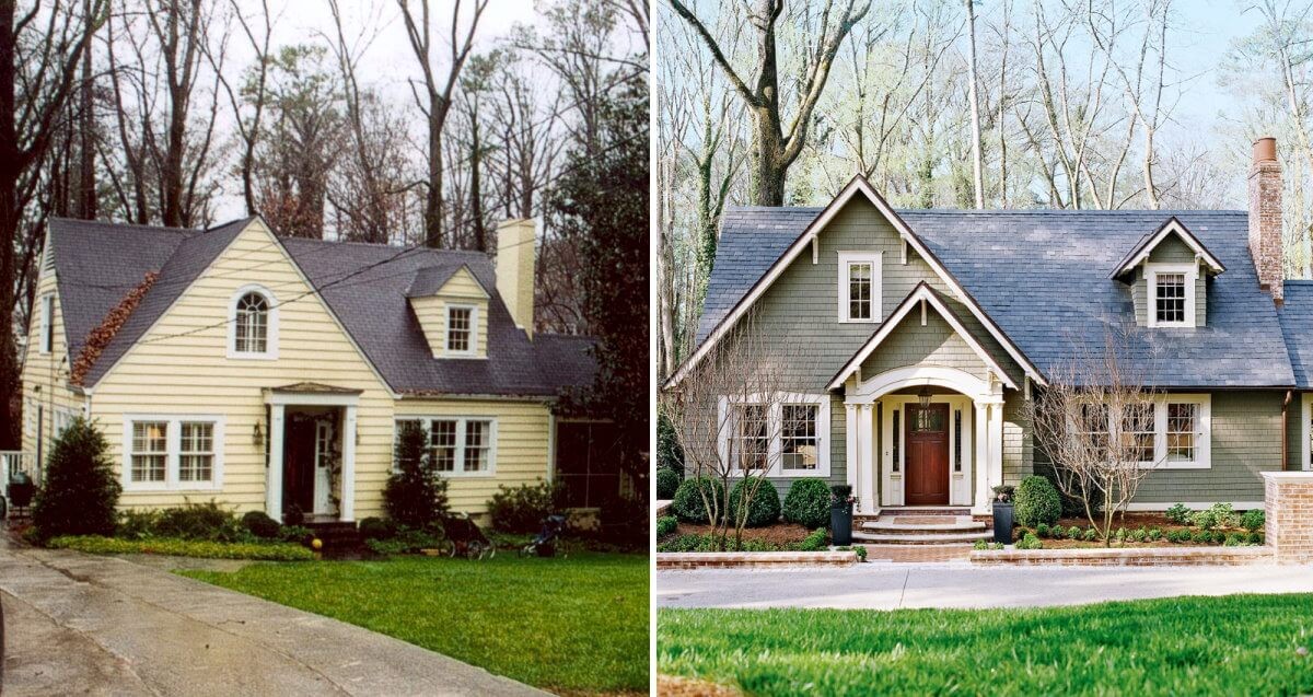 Property improvement before and after transformation