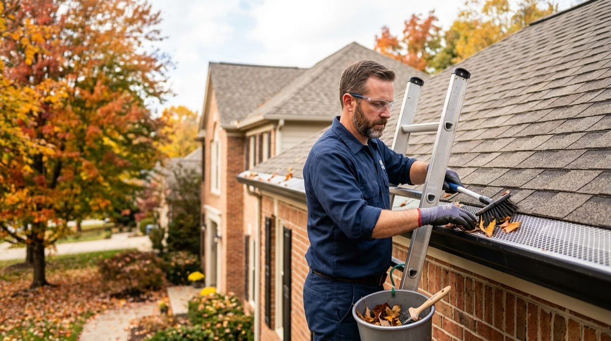 Gutter cleaning and maintenance